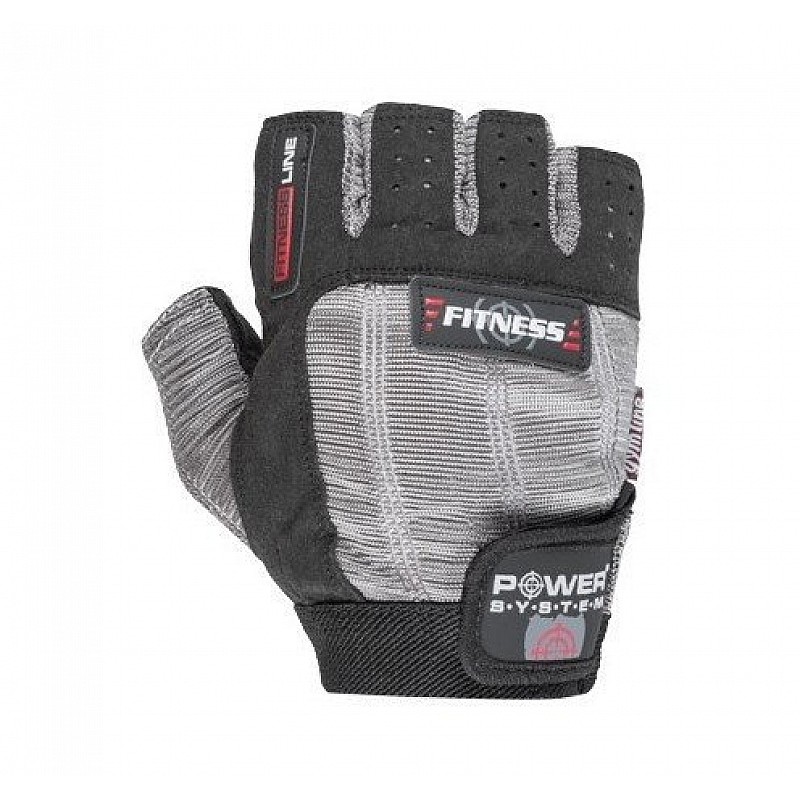 Перчатки для фитнеса и тяжелой атлетики Power System Fitness PS-2300 L Grey/Black фото товару