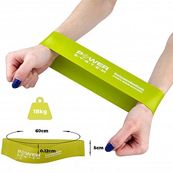 Замкнутая лента-эспандер Power System  PS-4062 Flex Loop Green (сопротивление 18 кг)
