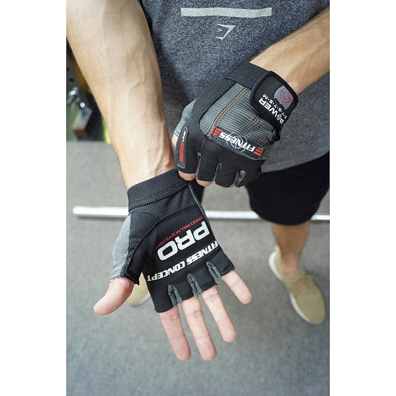 Перчатки для фитнеса и тяжелой атлетики Power System Fitness PS-2300 L Grey/Black фото товару