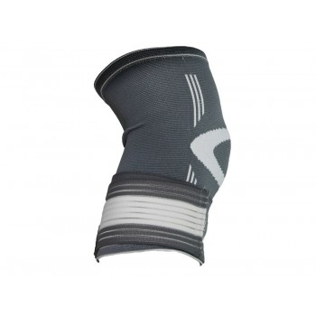 Фіксатор коліна LiveUP KNEE SUPPORT сірий / білий M