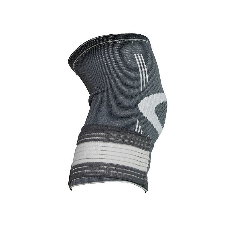Фіксатор коліна LiveUP KNEE SUPPORT сірий / білий M фото товару