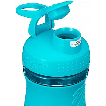 Спортивная бутылка-шейкер BlenderBottle SportMixer 20oz/590ml Teal (ORIGINAL) - фото 2