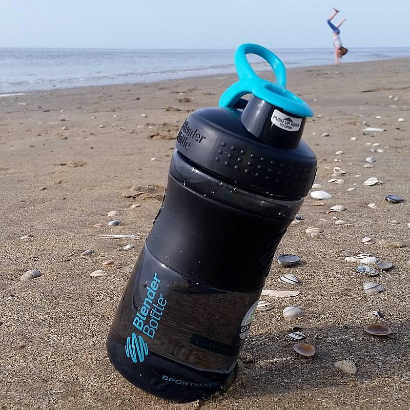 Спортивная бутылка-шейкер BlenderBottle SportMixer 20oz/590ml Black/Teal (ORIGINAL)