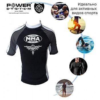 Рашгард для MMA Power System 003 Scorpio M Black/White - фото 2