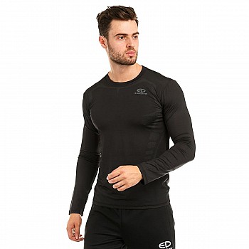 Футболка компрессионная Europaw ls top черная [XS] - фото 2