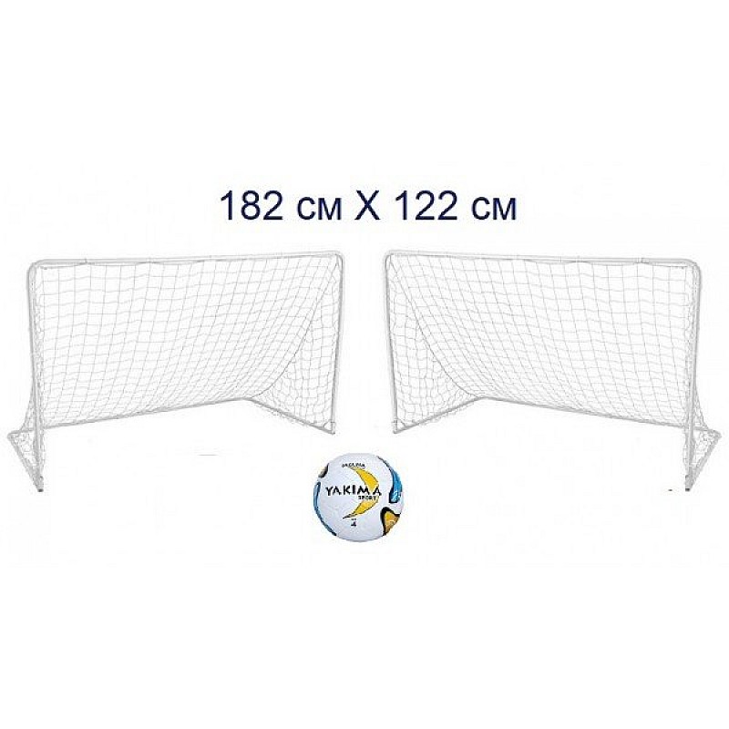 Футбольные ворота Yakimasport набор 2 шт 182x122x61 см Z77 фото товара